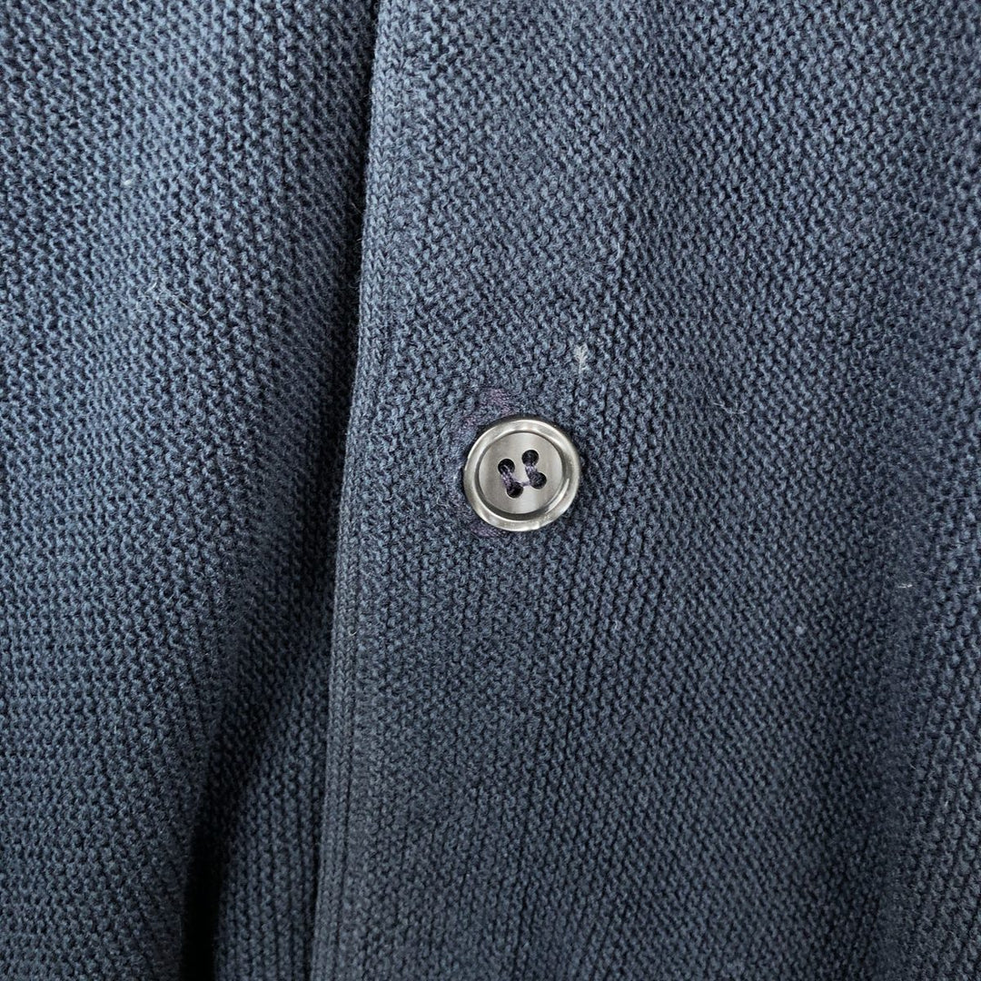 Vintage 80s-90'S Par Four acrylic knit cardigan, made in the USA, men's size XL acrylic navy blue type Vintage Second Hand