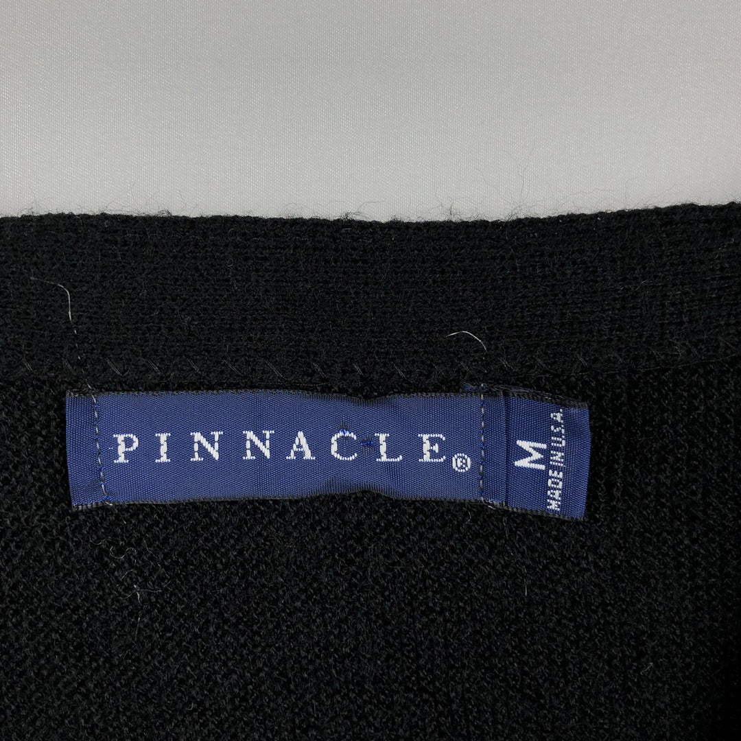 90'S PINNACLE Acrylic Knit Cardigan, Made in USA, Men's Size M (approx.), Vintage acrylic black type Vintage Second Hand