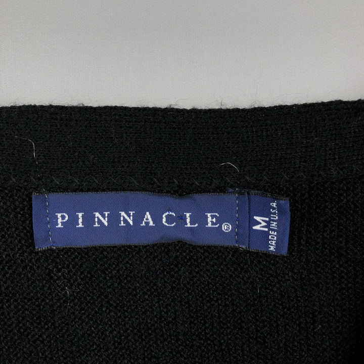 90'S PINNACLE Acrylic Knit Cardigan, Made in USA, Men's Size M (approx.), Vintage acrylic black type Vintage Second Hand