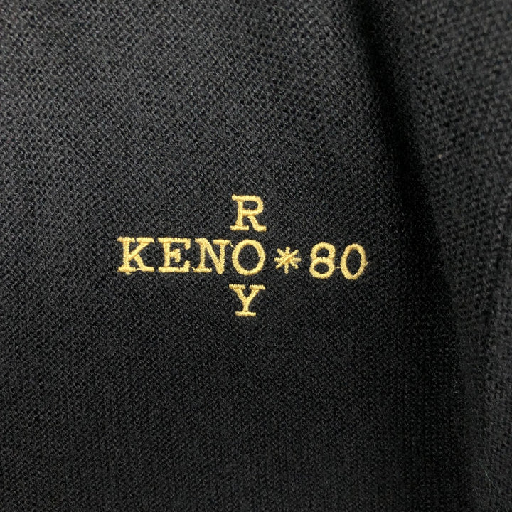 90'S PINNACLE Acrylic Knit Cardigan, Made in USA, Men's Size M (approx.), Vintage acrylic black type Vintage Second Hand