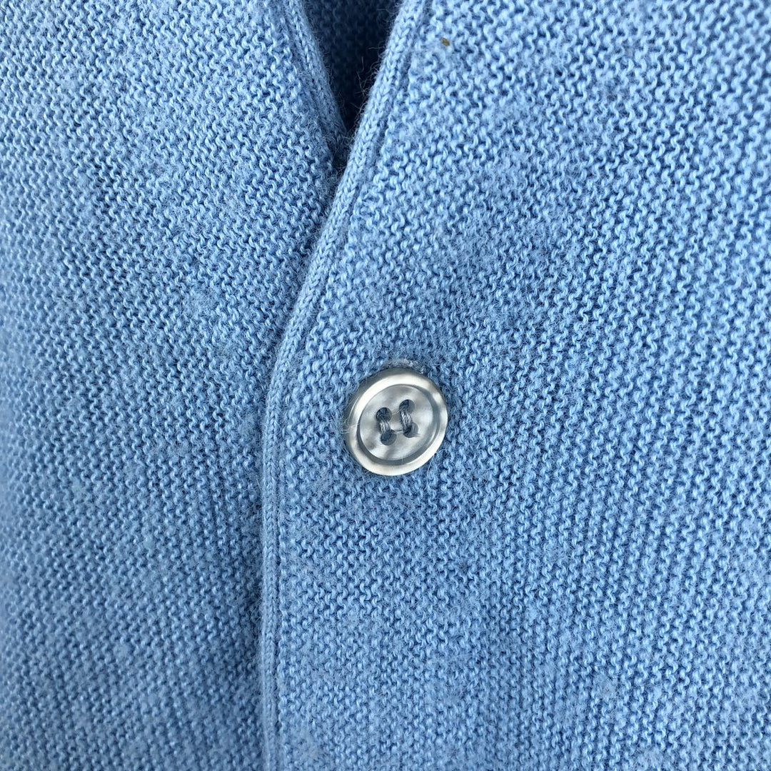 80'S MUNSINGWEAR GRAND SLAM Acrylic Knit Cardigan, Made in USA, Men's Size L (Equivalent), Vintage Oron Acrylic Blue type light blue Vintage Second Hand