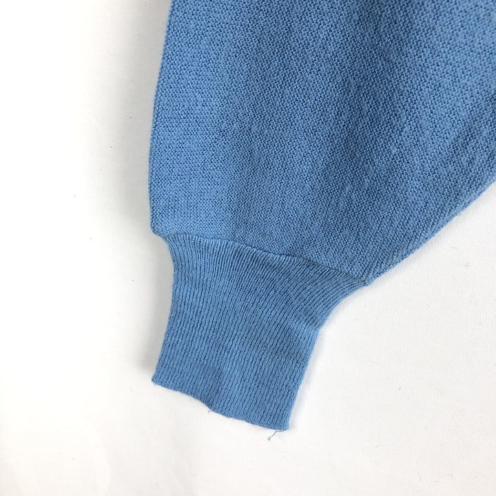 80'S MUNSINGWEAR GRAND SLAM Acrylic Knit Cardigan, Made in USA, Men's Size L (Equivalent), Vintage Oron Acrylic Blue type light blue Vintage Second Hand