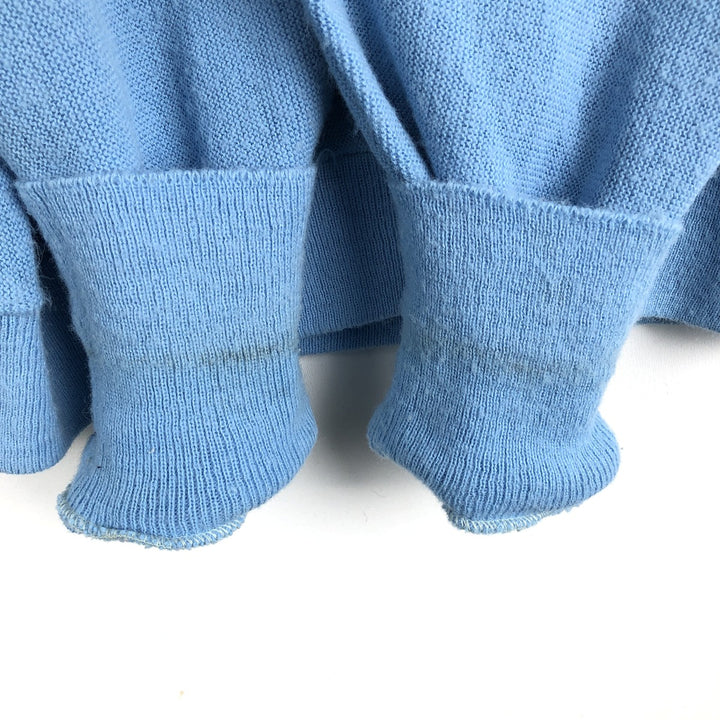 80'S MUNSINGWEAR GRAND SLAM Acrylic Knit Cardigan, Made in USA, Men's Size L (Equivalent), Vintage Oron Acrylic Blue type light blue Vintage Second Hand
