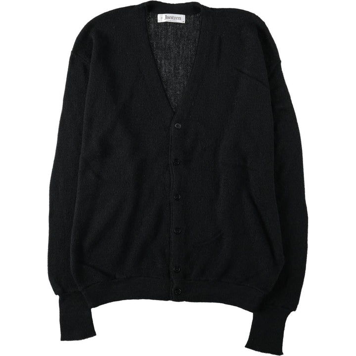 ~90'S Jantzen Acrylic Knit Cardigan, Made in USA, Men's XL equivalent, Vintage unclear black type Vintage Second Hand