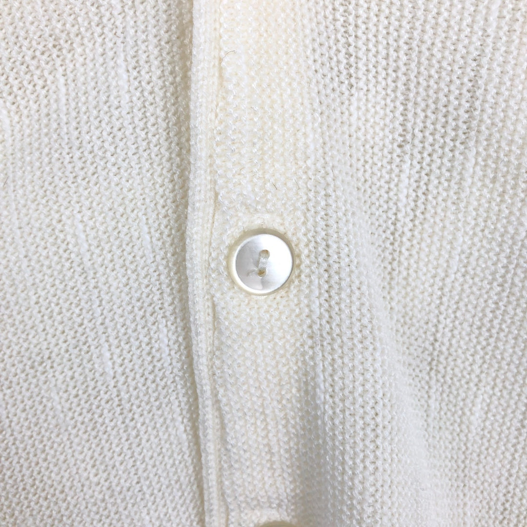 Acrylic knit cardigan, made in Canada, men's size XL equivalent, vintage. acrylic white type Vintage Second Hand