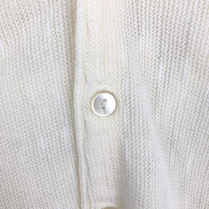 Acrylic knit cardigan, made in Canada, men's size XL equivalent, vintage. acrylic white type Vintage Second Hand
