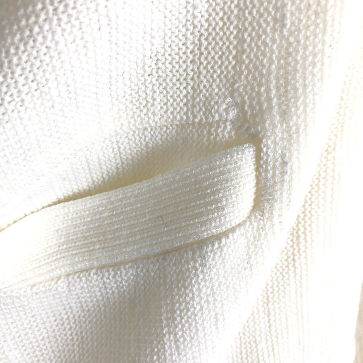 Acrylic knit cardigan, made in Canada, men's size XL equivalent, vintage. acrylic white type Vintage Second Hand