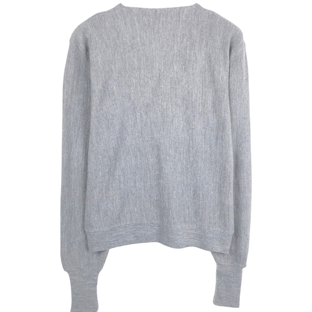 1980'S Puritan Acrylic Knit Cardigan, Made in USA, Men's Size XL (approx.), Vintage Oron Acrylic gray type Vintage Second Hand
