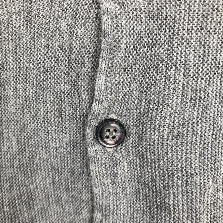 1980'S Puritan Acrylic Knit Cardigan, Made in USA, Men's Size XL (approx.), Vintage Oron Acrylic gray type Vintage Second Hand