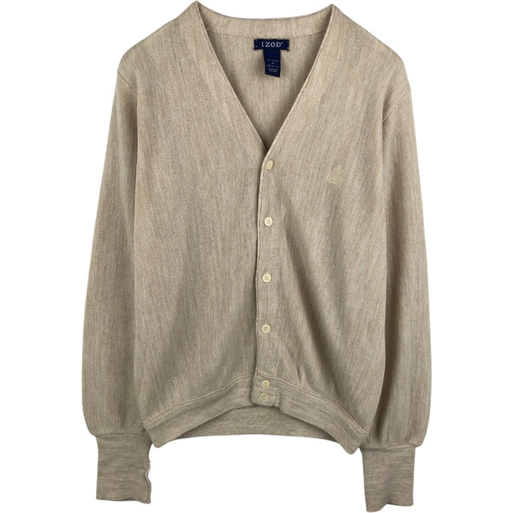 IZOD Acrylic Knit Cardigan, Made in USA, Men's Size M (approx.), Vintage acrylic Beige type Vintage Second Hand