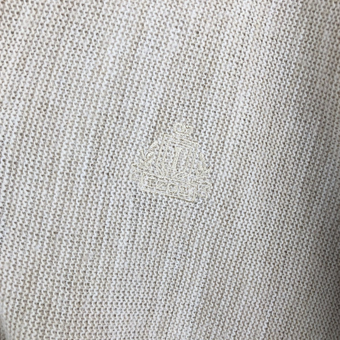 IZOD Acrylic Knit Cardigan, Made in USA, Men's Size M (approx.), Vintage acrylic Beige type Vintage Second Hand