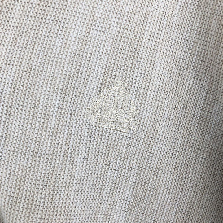 IZOD Acrylic Knit Cardigan, Made in USA, Men's Size M (approx.), Vintage acrylic Beige type Vintage Second Hand