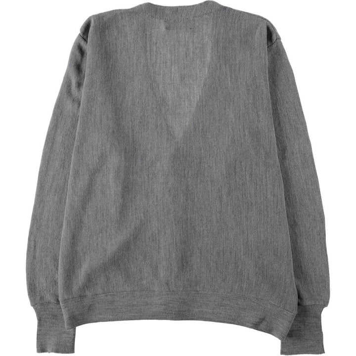 ~90'S Jantzen Acrylic Knit Cardigan, Made in USA, Men's Size L (approx.), Vintage unclear gray type Vintage Second Hand