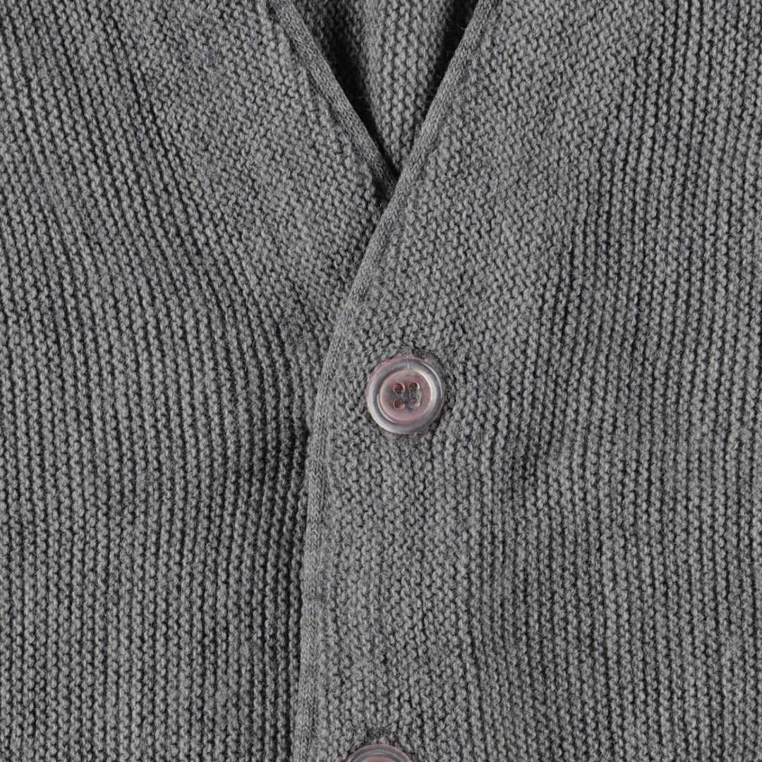 ~90'S Jantzen Acrylic Knit Cardigan, Made in USA, Men's Size L (approx.), Vintage unclear gray type Vintage Second Hand