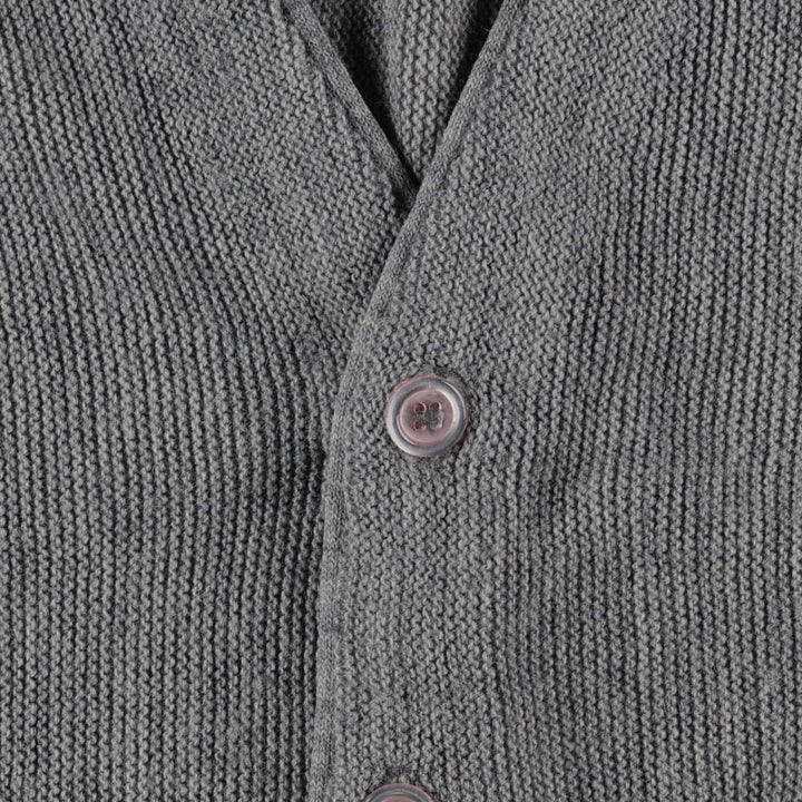 ~90'S Jantzen Acrylic Knit Cardigan, Made in USA, Men's Size L (approx.), Vintage unclear gray type Vintage Second Hand
