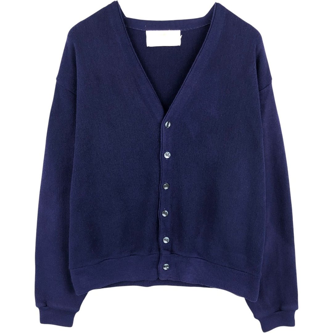 80'S Sportswear SPORTSWEAR Acrylic Knit Cardigan XL (Men's XL equivalent) Vintage unclear navy blue type Vintage Second Hand