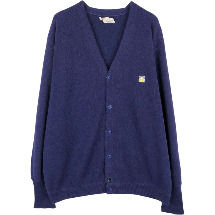 The Kimberton Acrylic Knit Cardigan, Men's Size L (approx.), Vintage Oron Acrylic navy blue type Vintage Second Hand