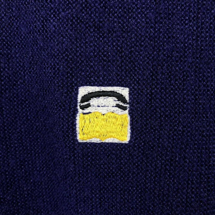 The Kimberton Acrylic Knit Cardigan, Men's Size L (approx.), Vintage Oron Acrylic navy blue type Vintage Second Hand