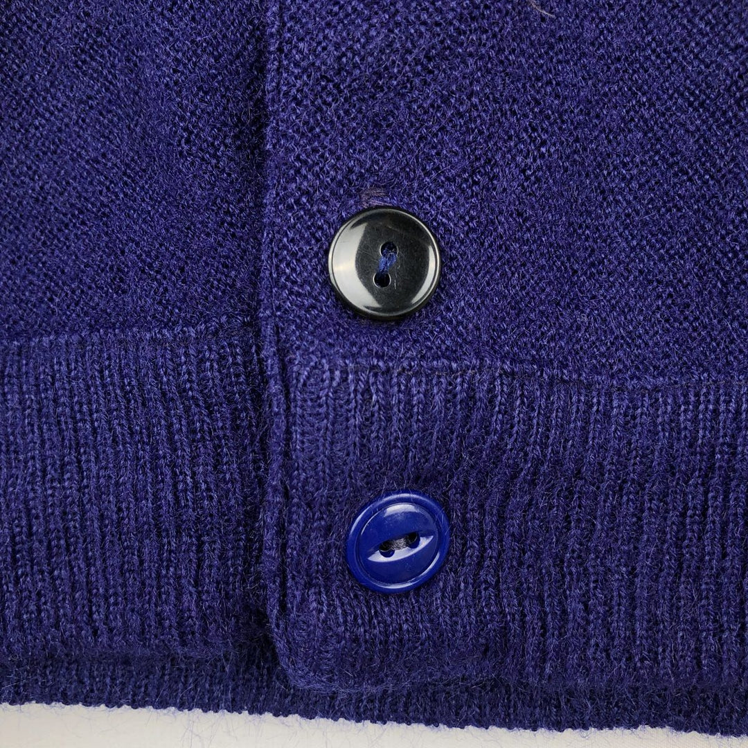 The Kimberton Acrylic Knit Cardigan, Men's Size L (approx.), Vintage Oron Acrylic navy blue type Vintage Second Hand
