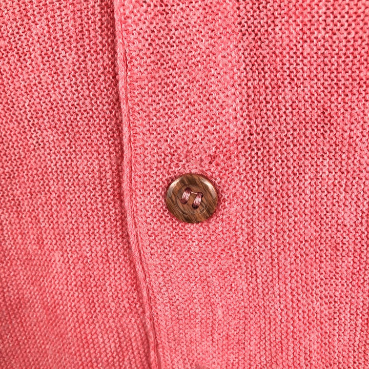BRENTWOOD Acrylic Knit Cardigan, Men's Size L (approx.) acrylic pink type Vintage Second Hand
