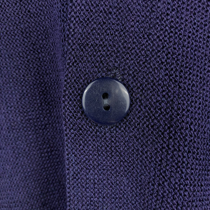 70s-80'S Lacoste CHEMISE Acrylic Knit Cardigan, Made in Spain, Men's XL equivalent, Vintage acrylic navy blue type Vintage Second Hand