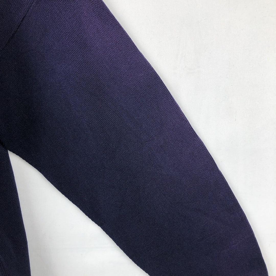 70s-80'S Lacoste CHEMISE Acrylic Knit Cardigan, Made in Spain, Men's XL equivalent, Vintage acrylic navy blue type Vintage Second Hand