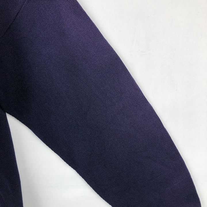 70s-80'S Lacoste CHEMISE Acrylic Knit Cardigan, Made in Spain, Men's XL equivalent, Vintage acrylic navy blue type Vintage Second Hand