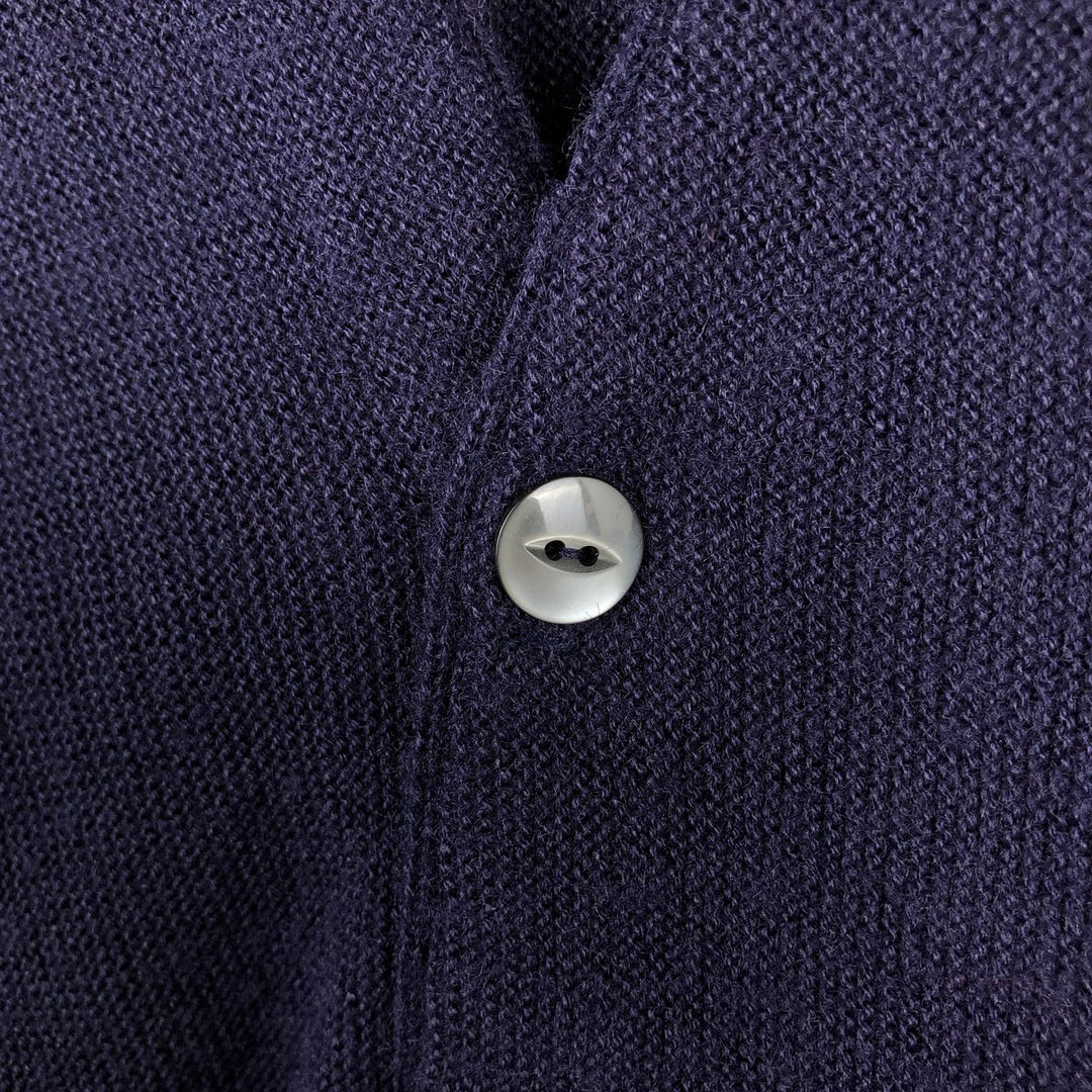 BEMIDJI Acrylic Knit Cardigan, Men's XL (approx.) acrylic navy blue type Vintage Second Hand