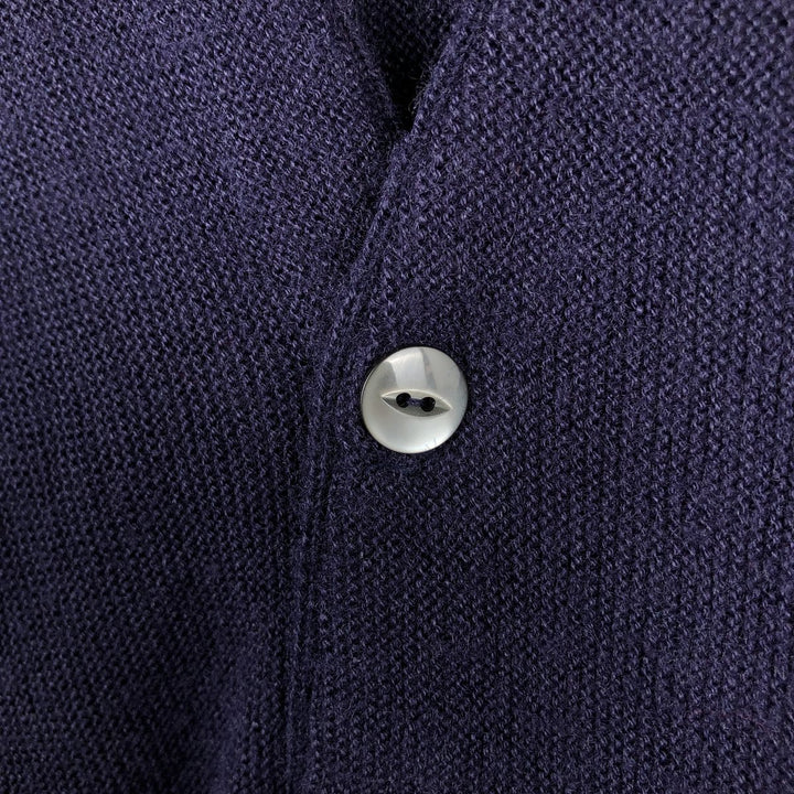 BEMIDJI Acrylic Knit Cardigan, Men's XL (approx.) acrylic navy blue type Vintage Second Hand