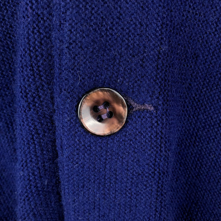 TOWN CRAFT JCPenney Acrylic Knit Cardigan, Men's Size M (approx.), Vintage Oron Acrylic Navy blue Vintage Second Hand