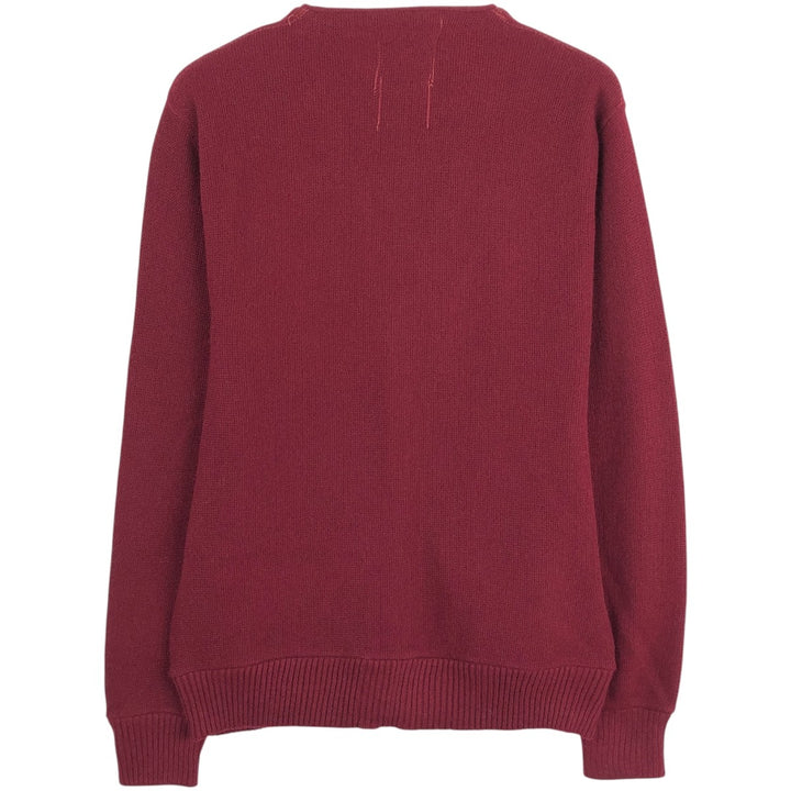 McBriar acrylic knit cardigan, men's size M acrylic red type reddish brown Vintage Second Hand