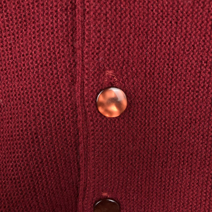 McBriar acrylic knit cardigan, men's size M acrylic red type reddish brown Vintage Second Hand