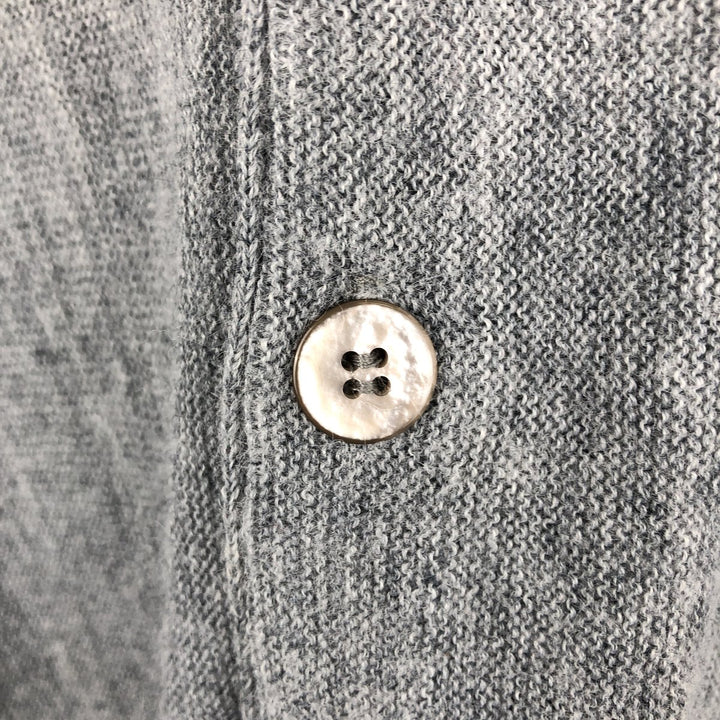 Vintage 1970'S JEFFLINKS acrylic knit cardigan, made in the USA, men's size XL acrylic gray type Vintage Second Hand