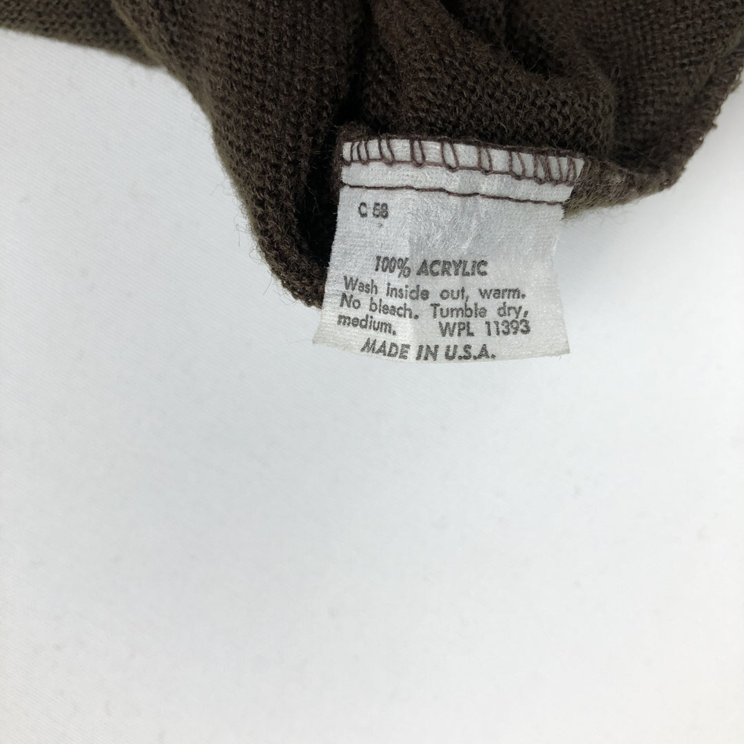 Jantzen acrylic knit cardigan, made in the USA, men's size L acrylic brown type Vintage Second Hand