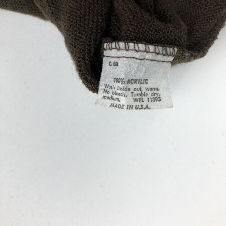 Jantzen acrylic knit cardigan, made in the USA, men's size L acrylic brown type Vintage Second Hand