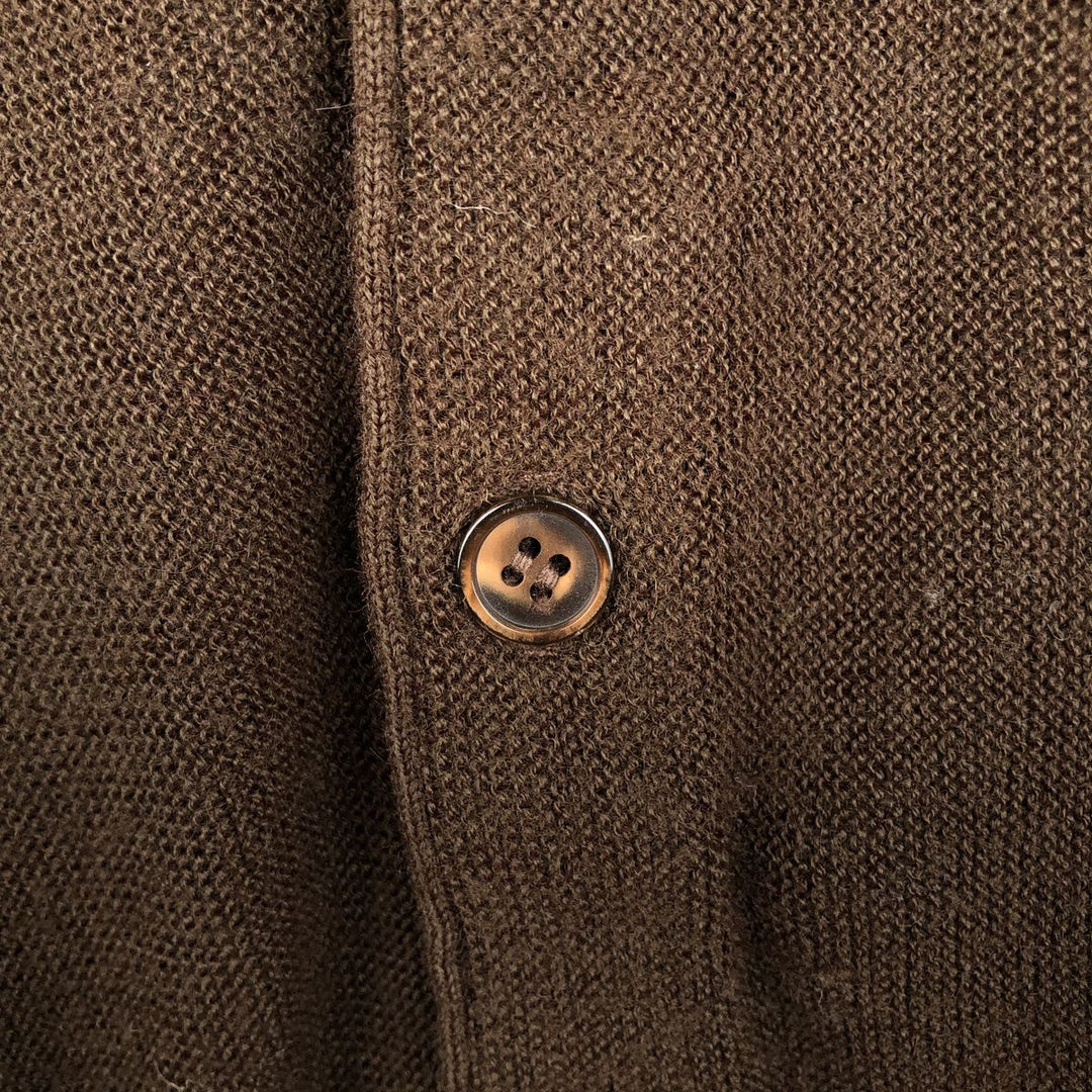 Jantzen acrylic knit cardigan, made in the USA, men's size L acrylic brown type Vintage Second Hand