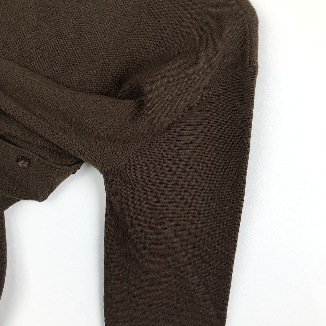 Jantzen acrylic knit cardigan, made in the USA, men's size L acrylic brown type Vintage Second Hand
