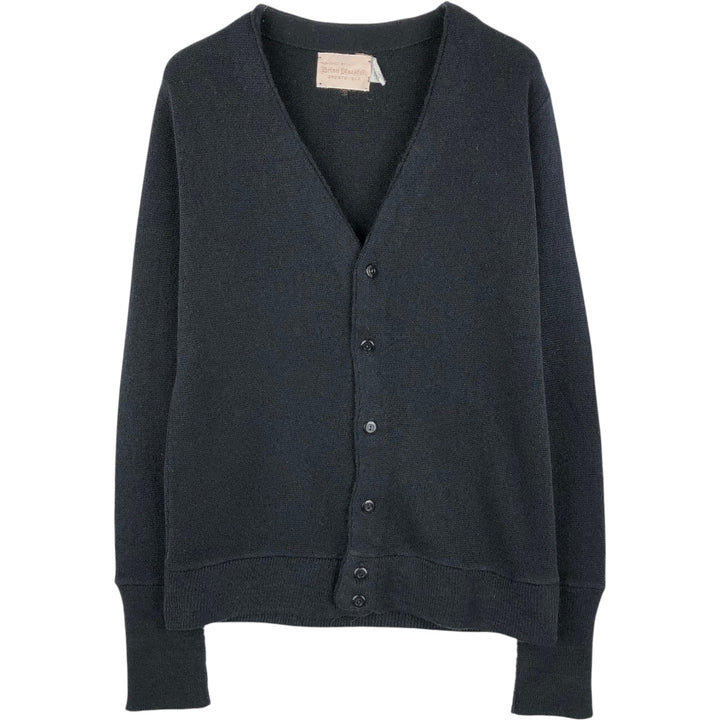 Brian MacNeil Acrylic Knit Cardigan, Large (equivalent to Men's L), Vintage acrylic black type Vintage Second Hand