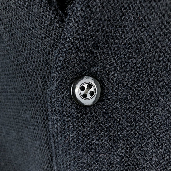 Brian MacNeil Acrylic Knit Cardigan, Large (equivalent to Men's L), Vintage acrylic black type Vintage Second Hand