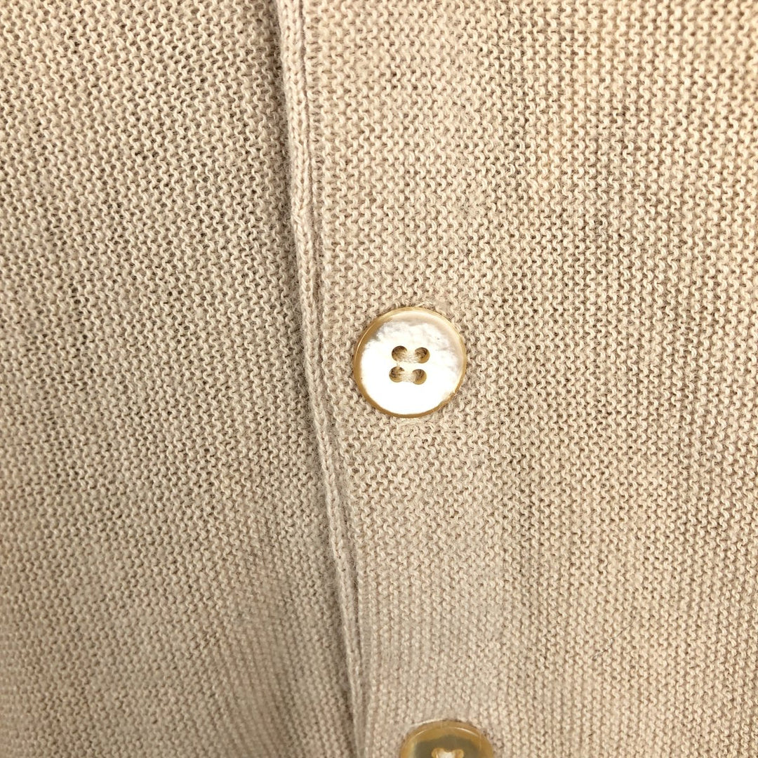 Vintage 1970'S JEFFLINKS acrylic knit cardigan, made in the USA, size L, men's Oron Acrylic Beige type Vintage Second Hand