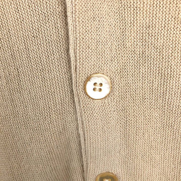Vintage 1970'S JEFFLINKS acrylic knit cardigan, made in the USA, size L, men's Oron Acrylic Beige type Vintage Second Hand