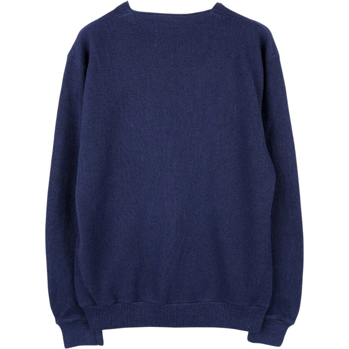 1970'S KINGS ROAD knit cardigan, men's size M (approx.), long sleeves, vintage. unclear Navy blue Vintage Second Hand