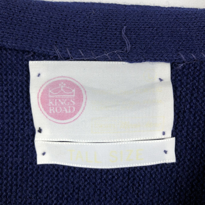 1970'S KINGS ROAD knit cardigan, men's size M (approx.), long sleeves, vintage. unclear Navy blue Vintage Second Hand