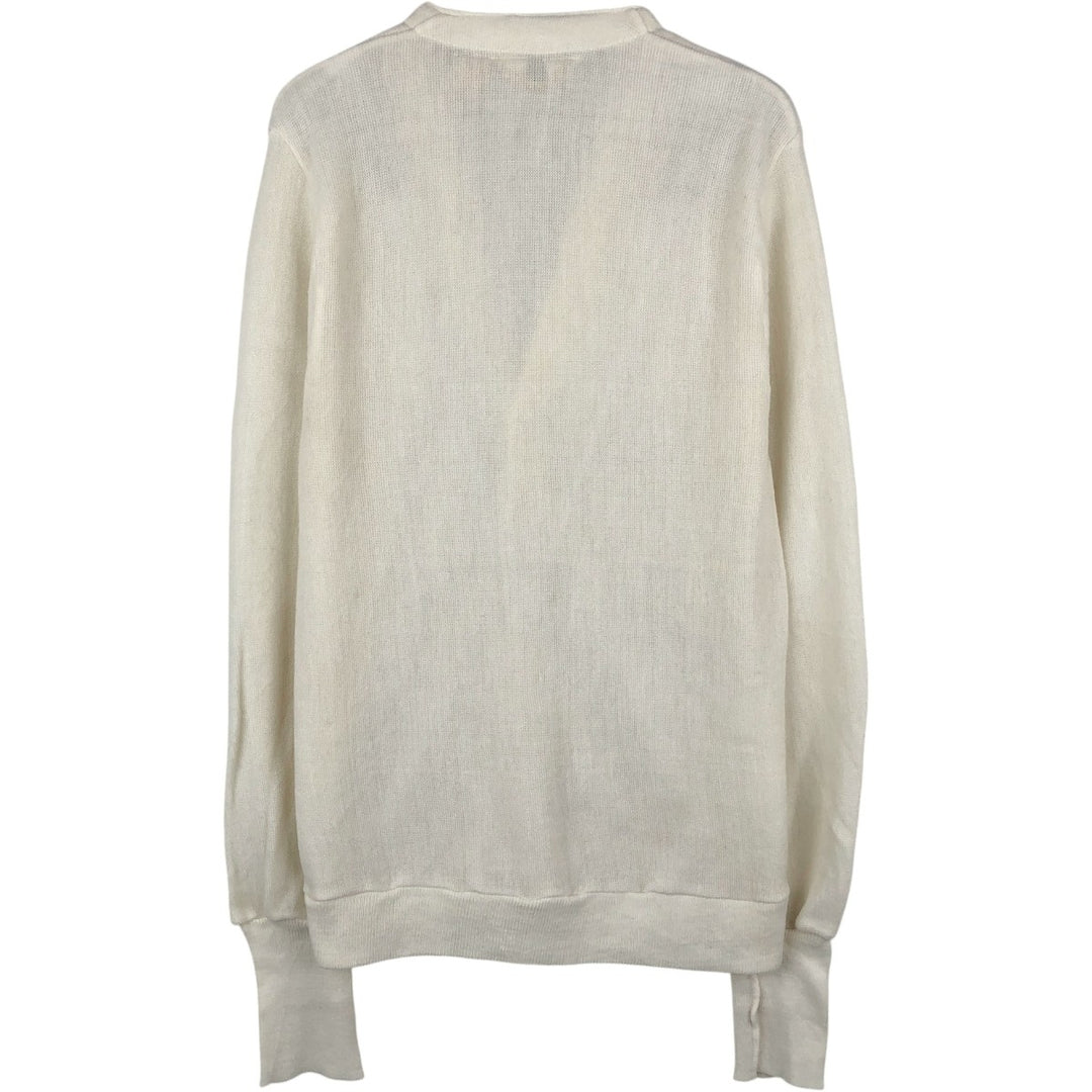 JCPenney THE FOX COLLECTION Acrylic Knit Cardigan, Men's Size XL (approx.), Vintage acrylic white type Vintage Second Hand