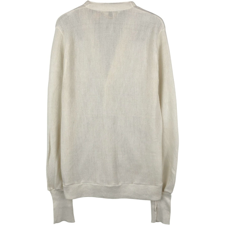JCPenney THE FOX COLLECTION Acrylic Knit Cardigan, Men's Size XL (approx.), Vintage acrylic white type Vintage Second Hand