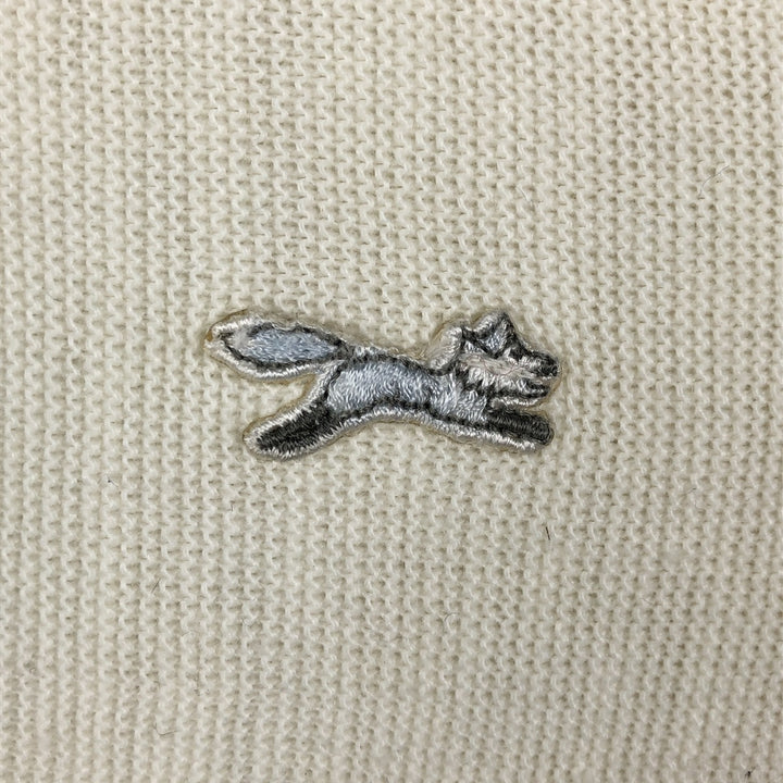 JCPenney THE FOX COLLECTION Acrylic Knit Cardigan, Men's Size XL (approx.), Vintage acrylic white type Vintage Second Hand