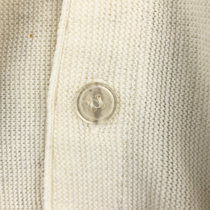 JCPenney THE FOX COLLECTION Acrylic Knit Cardigan, Men's Size XL (approx.), Vintage acrylic white type Vintage Second Hand