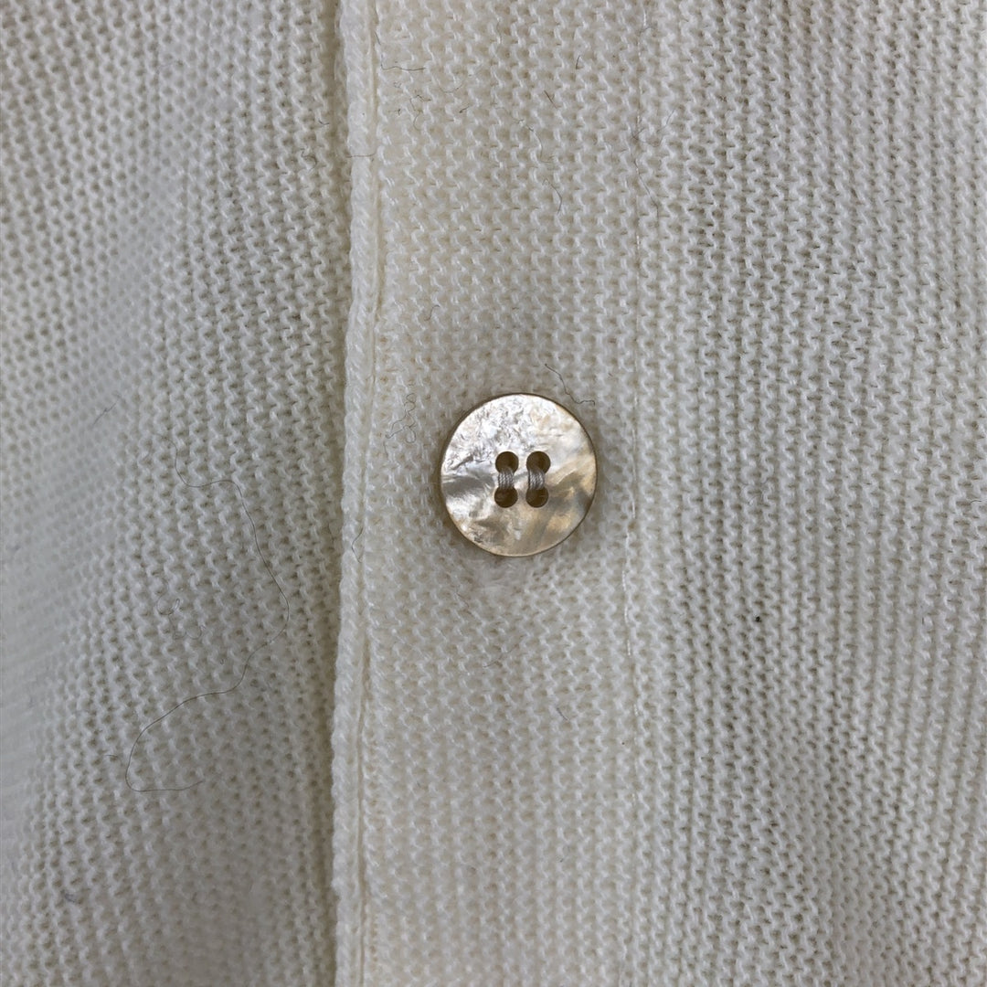 JCPenney THE FOX COLLECTION Acrylic Knit Cardigan, Men's Size XL (approx.), Vintage acrylic white type Vintage Second Hand