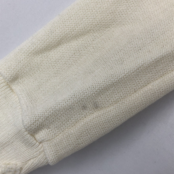 JCPenney THE FOX COLLECTION Acrylic Knit Cardigan, Men's Size XL (approx.), Vintage acrylic white type Vintage Second Hand