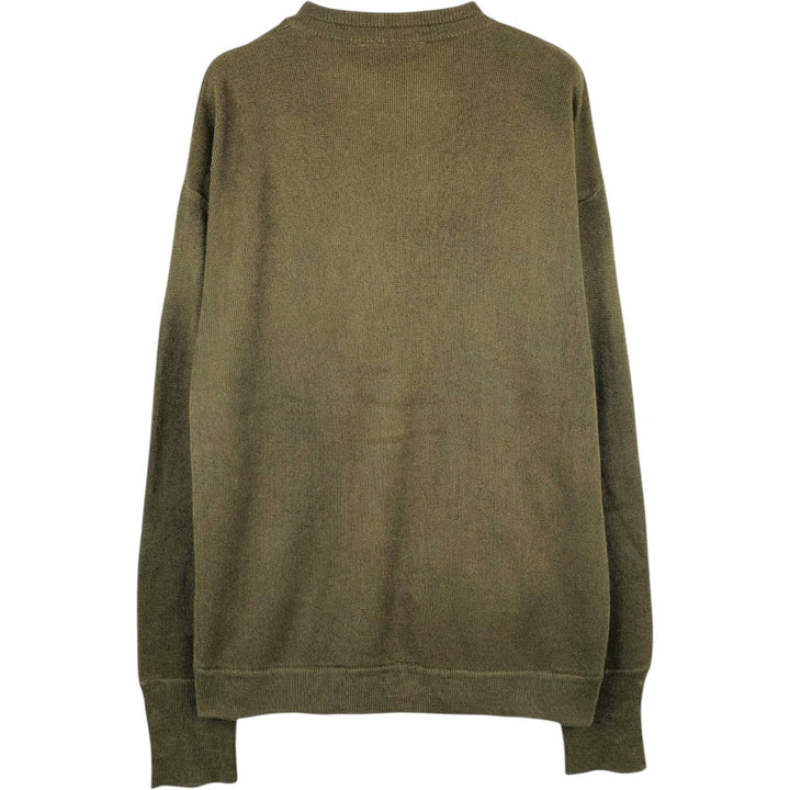 1980'S Lacoste CHEMISE knit cardigan, made in Spain, men's size M equivalent, vintage. unclear Khaki type Vintage Second Hand